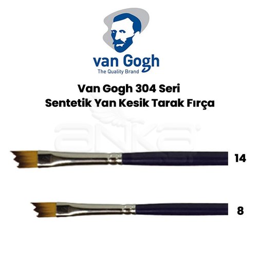 Van Gogh 304 Seri Sentetik Yan Kesik Tarak Fırça