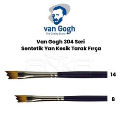 Van Gogh 304 Seri Sentetik Yan Kesik Tarak Fırça - Thumbnail