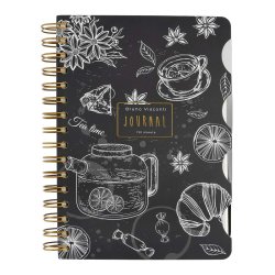 Victoria's Journals - Victoria Journals 4 Ayraçlı Çizgili-Noktalı-Düz A5 Spralli 120 Yaprak