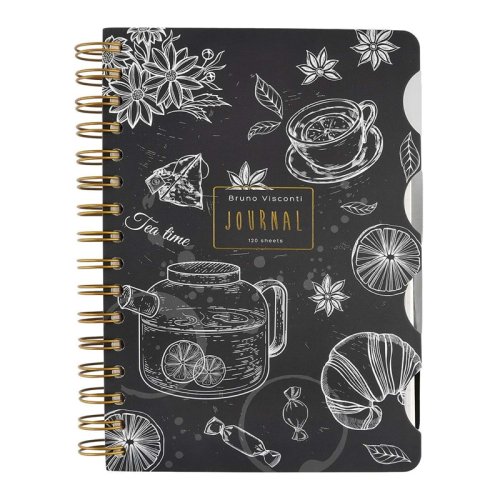 Victoria Journals 4 Ayraçlı Çizgili-Noktalı-Düz A5 Spralli 120 Yaprak