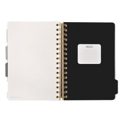 Victoria's Journals - Victoria Journals 4 Ayraçlı Çizgili-Noktalı-Düz A5 Spralli 120 Yaprak (1)