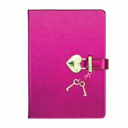 Victoria's Journals - Victoria Journals Hush Hush Kilitli Metalik Defter Kutulu Metalik Pembe Kilitli 80g 160 Yaprak