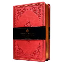 Zig - Victoria's Journals Vintage Old Book Sert Kapak Çizgili Defter Kırmızı 80g 128 Yaprak