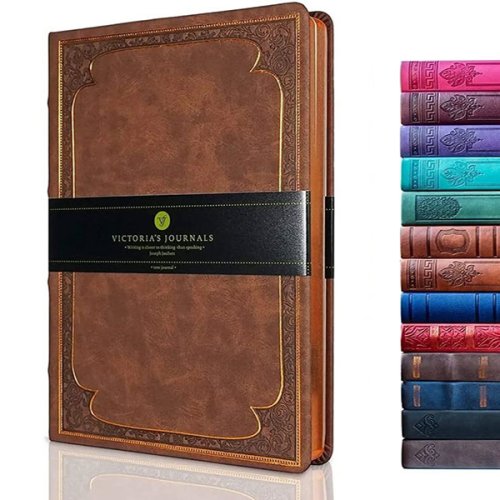 Victoria Journals Vintage Old Book Defter 110g 14x20cm Matt Brown 1177