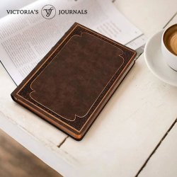 Victoria's Journals - Victoria Journals Vintage Old Book Defter 110g 14x20cm Matt Brown 1177 (1)