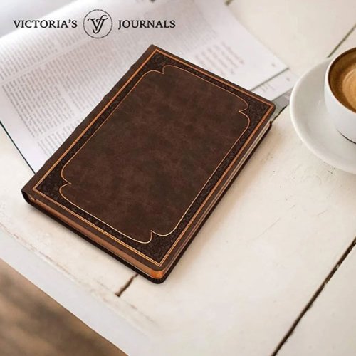 Victoria Journals Vintage Old Book Defter 110g 14x20cm Matt Brown 1177