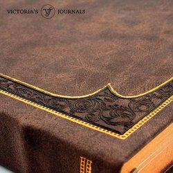 Victoria Journals Vintage Old Book Defter 110g 14x20cm Matt Brown 1177 - Thumbnail