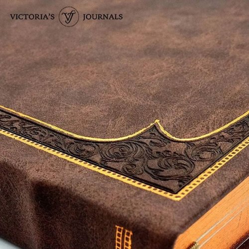 Victoria Journals Vintage Old Book Defter 110g 14x20cm Matt Brown 1177