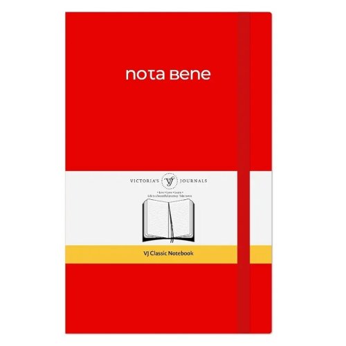 Victorias Journals Classic Esnek Kapak Defter 13x21cm 70g 400 Sayfa Çizgili Kırmızı