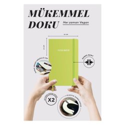 Victoria's Journals - Victorias Journals Classic Esnek Kapak Defter 13x21cm 70g 400 Sayfa Çizgili Lime Green (1)