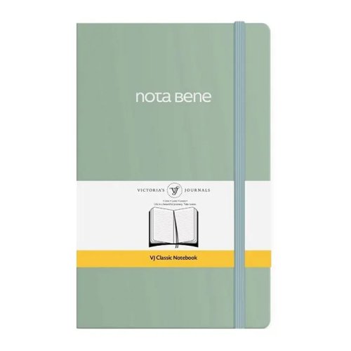 Victorias Journals Classic Esnek Kapak Defter 13x21cm 70g 400 Sayfa Çizgili Mint Yeşili