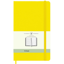 Victoria's Journals - Victorias Journals Classic Sert Kapak Defter 13x21cm 70g 400 Sayfa Çizgili Sarı