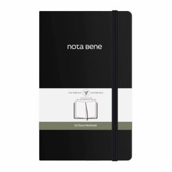 VICTORIAS - Victorias Journals Classic Sert Kapak Defter 13x21cm 70g 400 Sayfa Çizgili Siyah