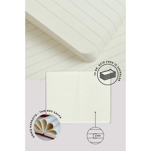Victorias Journals Classic Sert Kapak Defter 13x21cm 70g 400 Sayfa Çizgili Turkuaz
