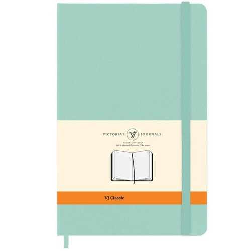 Victorias Journals Classic Sert Kapak Defter 13x21cm 70g 400 Sayfa Çizgili Turkuaz