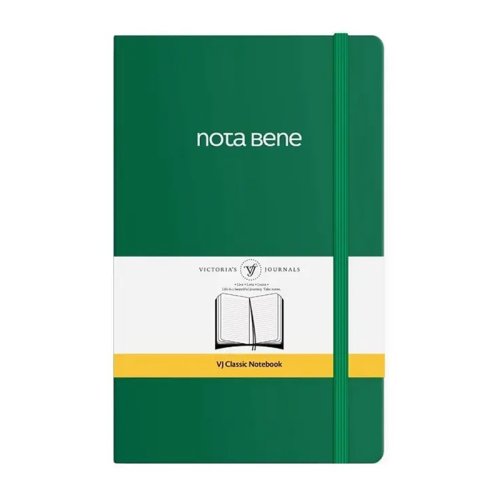 Victorias Journals Classic Sert Kapak Defter 13x21cm 70g 400 Sayfa Çizgili Yeşil