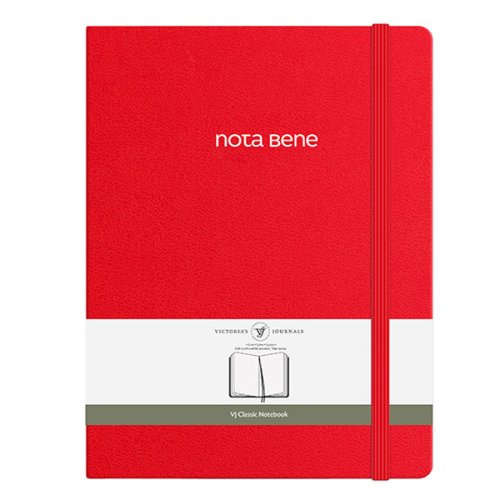 Victorias Journals Classic Sert Kapak Defter 19x25cm 70g 320 Sayfa Çizgili Kırmızı