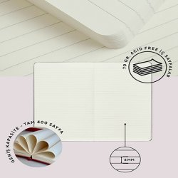 Victorias Journals Classic Sert Kapak Defter 19x25cn 70g 320 Sayfa Çizgili Mint Yeşili - Thumbnail