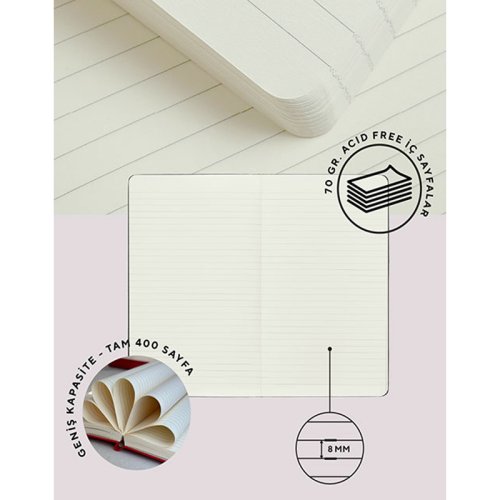 Victorias Journals Classic Sert Kapak Defter 19x25cm 70g 320 Sayfa Çizgili Yeşil