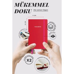 VICTORIAS - Victorias Journals Classic Sert Kapak Defter 9x14cm 70g 400 Sayfa Çizgili Fuşya (1)