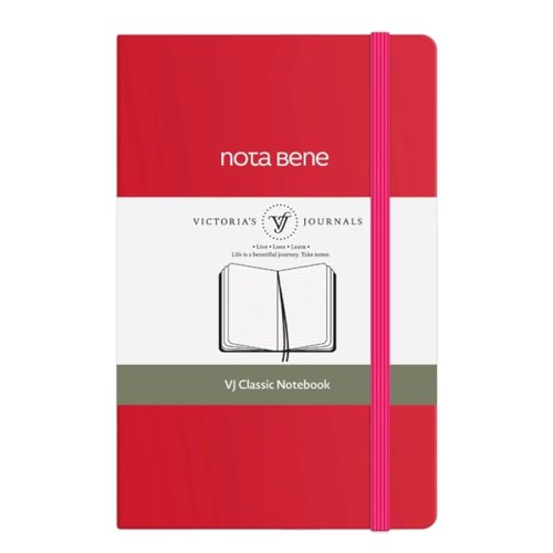 Victorias Journals Classic Sert Kapak Defter 9x14cm 70g 400 Sayfa Çizgili Kırmızı