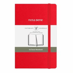 VICTORIAS - Victorias Journals Classic Sert Kapak Defter 9x14cm 70g 400 Sayfa Çizgili Kırmızı