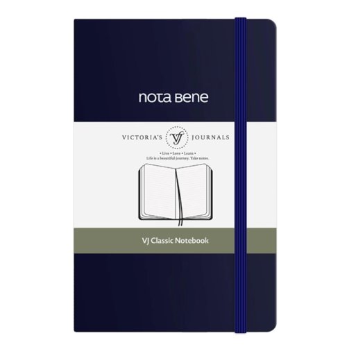 Victorias Journals Classic Sert Kapak Defter 9x14cm 70g 400 Sayfa Çizgili Lacivert