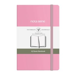 VICTORIAS - Victorias Journals Classic Sert Kapak Defter 9x14cm 70g 400 Sayfa Çizgili Pembe
