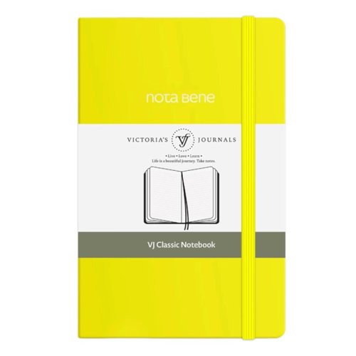 Victorias Journals Classic Sert Kapak Defter 9x14cm 70g 400 Sayfa Çizgili Sarı