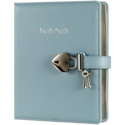 Victoria's Journals - Victorias Journals Hush Hush Kilitli Defter 13x18cm 160 Yaprak Kalem Kutusu Mavi 124-1112