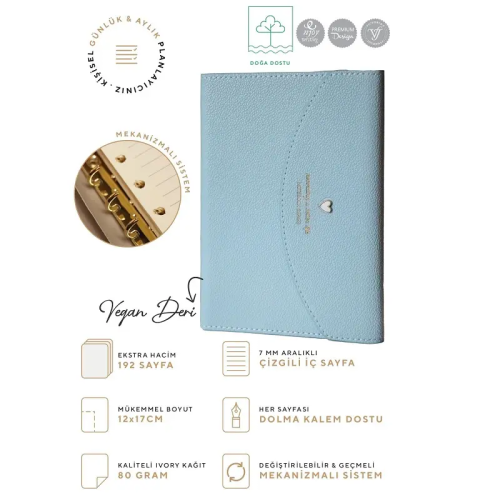 Victorias Journals Mekanizmalı Deri Defter 80g 96 Yaprak A6
