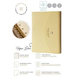Victoria's Journals - Victorias Journals Mekanizmalı Deri Defter 80g 96 Yaprak A6 (1)