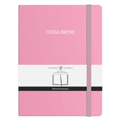 Victorias Journals Premium Sert Kapak Defter A4 100g 192 Sayfa Çizgili Pembe