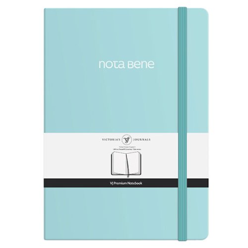 Victorias Journals Premium Sert Kapak Defter A4 100g 192 Sayfa Çizgili Turkuaz