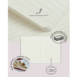Victorias Journals Premium Sert Kapak Defter A4 100g 192 Sayfa Çizgili Mint Yeşili - Thumbnail