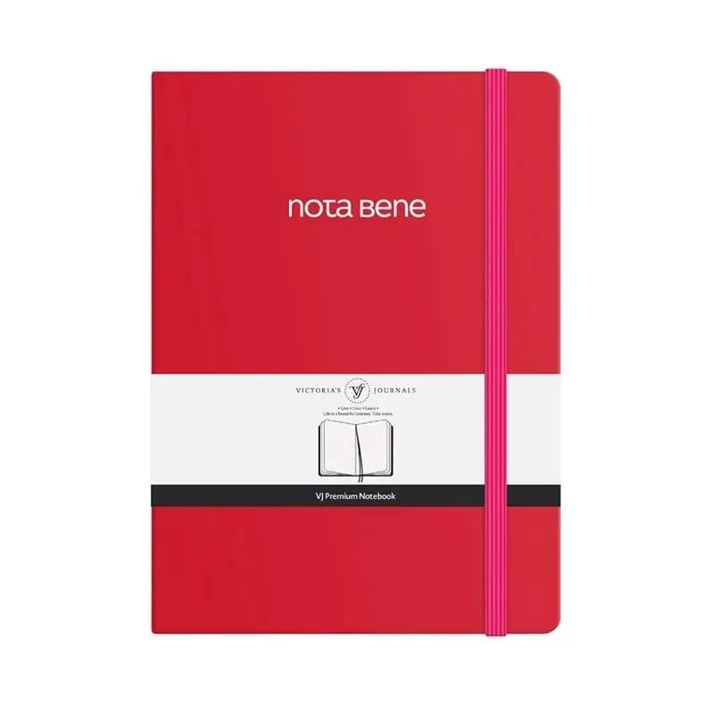 VICTORIAS - Victorias Journals Sert Kapak Defter A5 100g 192 Sayfa Çizgili Kırmızı