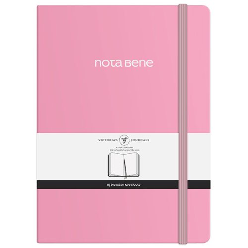Victorias Journals Premium Sert Kapak Defter A5 100g 192 Sayfa Çizgili Pembe