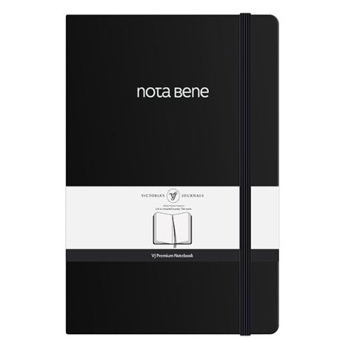 Victorias Journals Premium Sert Kapak Defter A5 100g 192 Sayfa Çizgili Siyah