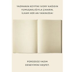 VICTORIAS - Victorias Journals Esnek kapak Defter B5 80g Krem 128 Yaprak Çizgili Mavi (1)