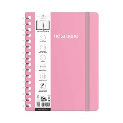 VICTORIAS - Victorias Journals Spiralli Sert Kapak Defter A4 100g 160 Sayfa Çizgili Pembe