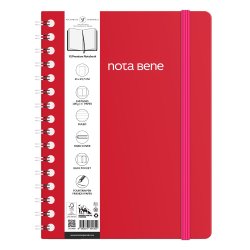 VICTORIAS - Victorias Journals Spiralli Sert Kapak Defter A4 100g 160 Sayfa Çizgili Kırmızı