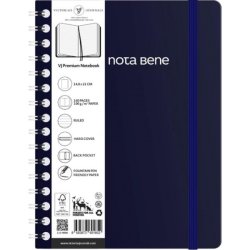 VICTORIAS - Victorias Journals Spiralli Sert Kapak Defter A5 100g 160 Sayfa Çizgili Lacivert