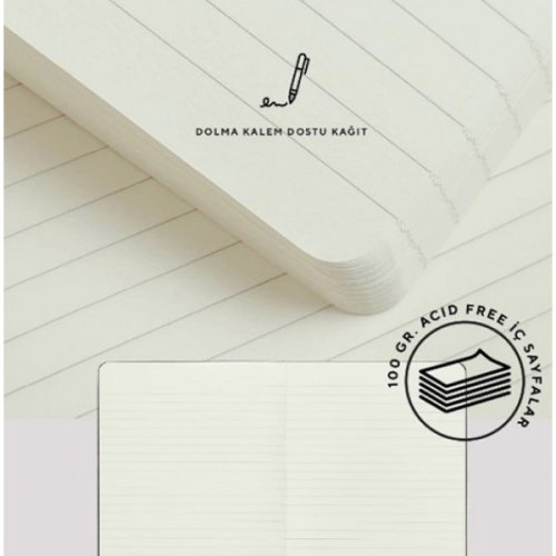 Victorias Journals Sert Kapak Defter A5 100g 160 Sayfa Çizgili Siyah