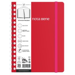 VICTORIAS - Victorias Journals Spiralli Sert Kapak Defter A5 100g 160 Sayfa Çizgili Kırmızı