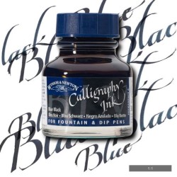 Winsor&Newton - Winsor & Newton Calligraphy Mürekkebi 30ml Blue Black 034