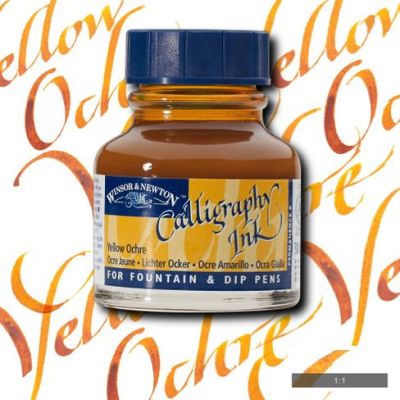 Winsor & Newton Calligraphy Mürekkebi 30ml Yellow Ochre 744 - 744 Yellow Ochre