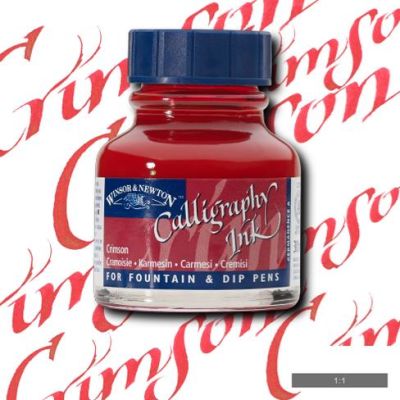 Winsor & Newton Calligraphy Mürekkebi 30ml Crimson 203 - 203 Crimson