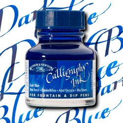 Winsor&Newton - Winsor & Newton Calligraphy Mürekkebi 30ml Dark Blue 222