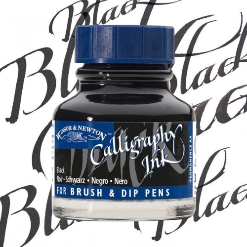 Winsor & Newton Calligraphy Mürekkebi 30ml Matt Black 30