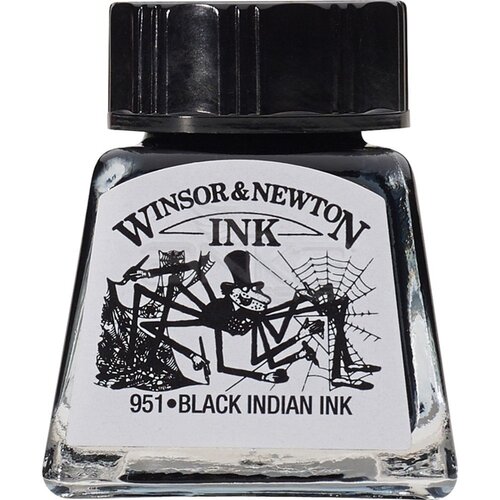 Winsor & Newton Ink Çini Mürekkebi 14ml 030 Black Indian Ink - 030 Black Indian Ink